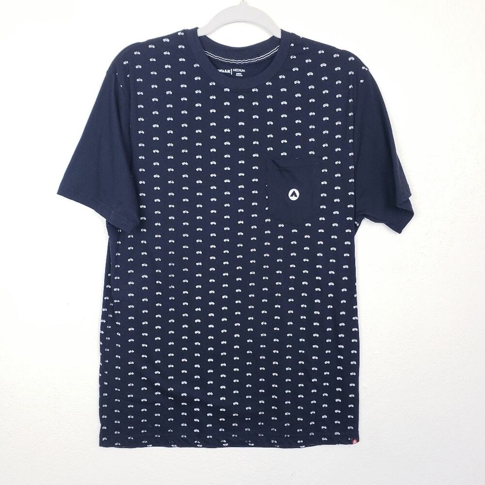 Airwalk Bicycle Print Black Tee Shirt Men's Medium